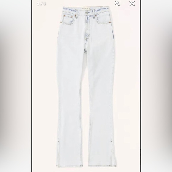 Abercrombie and Fitch Ultra High Rise 90s Slim Straight Split Hem Jeans 30/10XL - Picture 12 of 12